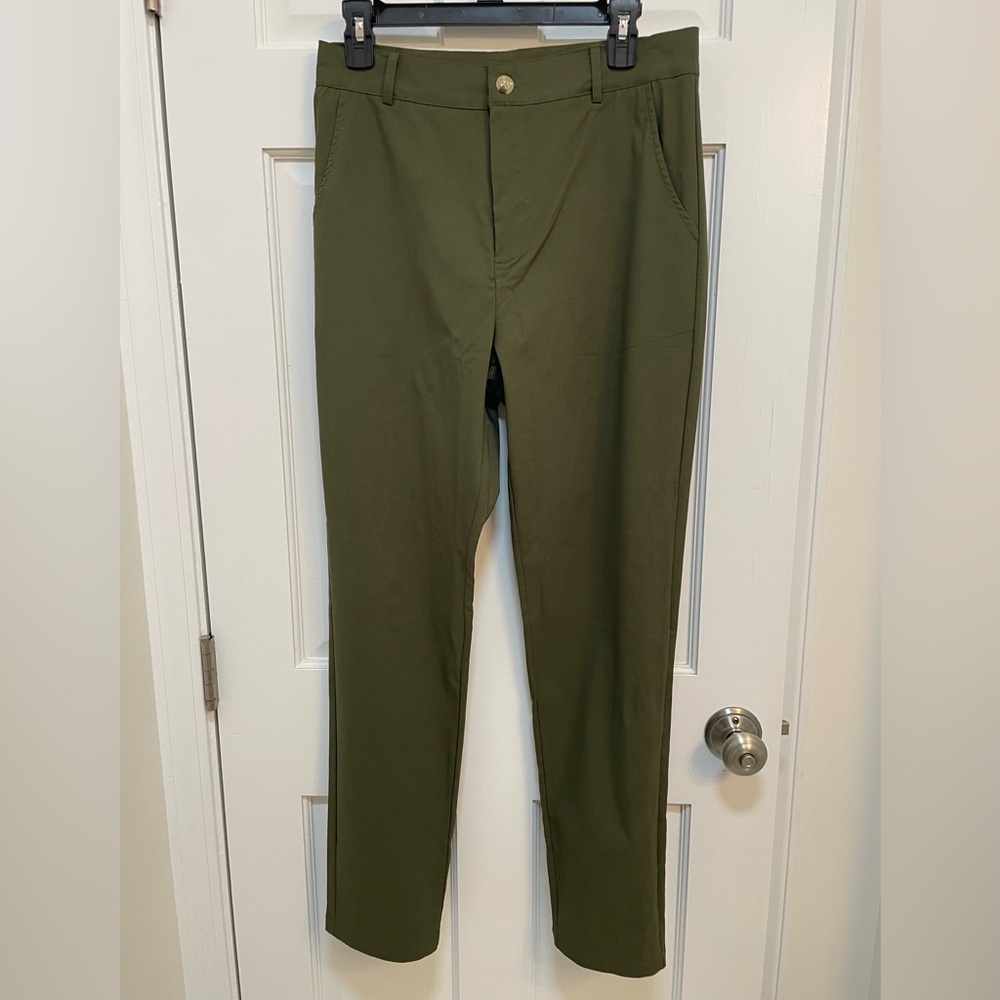 Classic Men's Olive Green Traveler Polyester‎ Pants